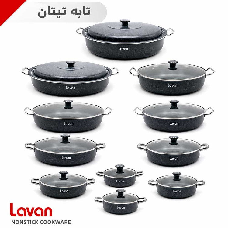 ماهی تابه دو دسته لاوان مدل تیتان